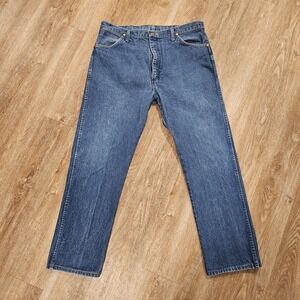 Vtg Wrangler Mens Jeans 13MWZ 38x31 (Actual 36x29) Blue 100% Cotton‎ Made In USA